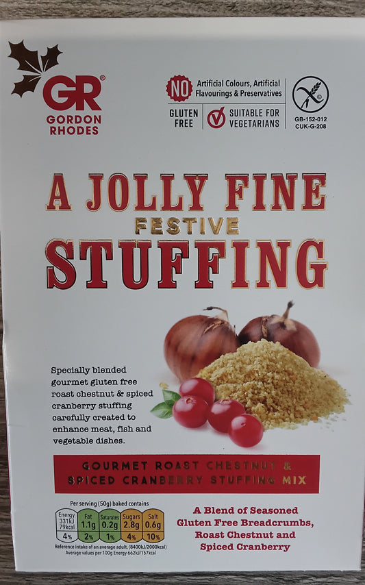 Gluten Free Roast Chestnut and Cranberry Stuffing