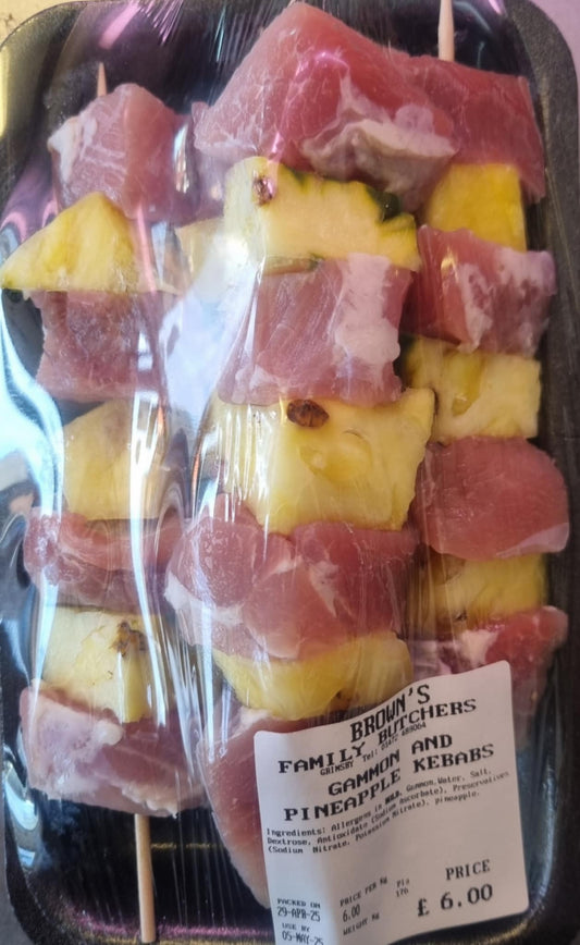 Gammon & Pineapple Kebabs x 4